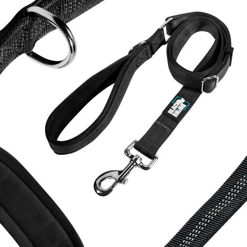 DDOXX 6.6 ft 3-Way Adjustable Nylon Small Dog Leash -Black, 4 of 6