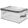 Simplify 2pk Blanket Storage Bag Small: Clear PEVA, Bedding Organizer, 18" H x 24" W x 12" D, 0.889 Volume Capacity - 2 of 4