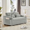 Runesay Modern Velvet Pull-Out Sofa Bed with USB Port, Ashtray and Swivel Phone Stand - 2 of 4