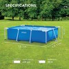 Intex Rectangular Frame Above Ground Outdoor Home Backyard Splash Swimming Pool with Flow Control Valve for Draining - 2 of 4