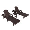 WestinTrends Dylan 3 Piece Adirondack Poly Reclining Chaise Lounge With Arms - 3 of 4
