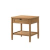 Airsurfer Compact Warm Oak Nightstand Mid-Century Modern Nightstand Bedside Table for Bedroom Elegance - 2 of 4
