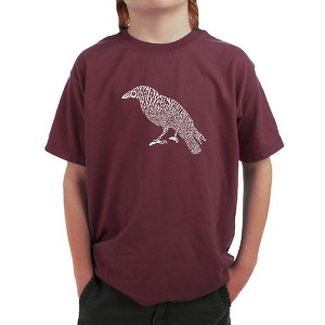 LA Pop Art Boy's Word Art T-shirt - Edgar Allen Poe's The Raven - 1 of 4