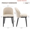 Restaurants Comfortable Dining Chairs w/Thick Cushions and Wooden Legs, Set of Two, w/ Curved Backrests, Suitable - 2 of 4