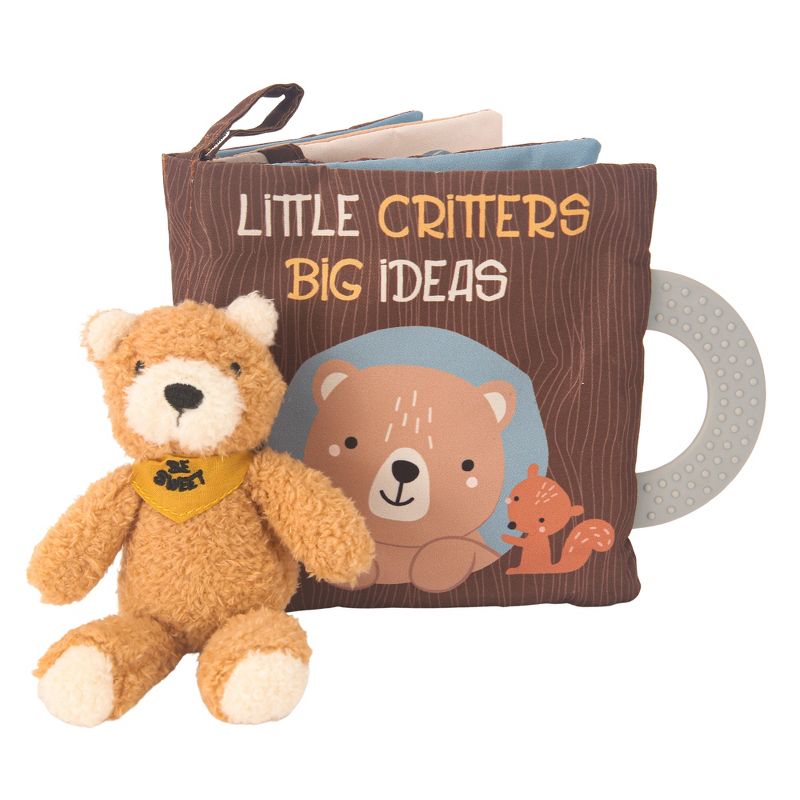 Lambs & Ivy Woodland/Forest Developmental Soft Book & Bear Plush Toy Gift Set, 1 of 11