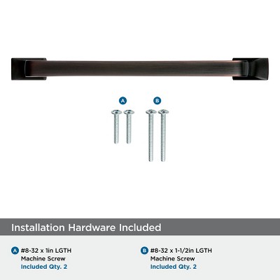 Oil Rubbed Bronze 5-1/16" Cabinet Drawer Pull with Mounting Hardware