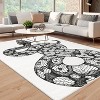 Living Room Rug Washable Modern Snake Gothic Area Rug Stain Resistant Easy Cleaning Carpet Non Slip Low Pile Area Rug - 3 of 4