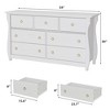 7 Dresser for Bedroom, 54" Wide Drawer Dresser with Storage Freestanding, Wooden Closet Storage Chest - 4 of 4