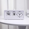 REGALWOVEN Silent Non Tick Clock with Calendar and Week Home Decor Desk Clocks for Office - 2 of 4