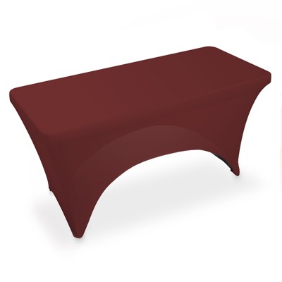 Lann's Linens Fitted Tablecloths for Rectangular Tables - Wedding, Banquet, Trade Show Polyester Cloth Fabric Cover