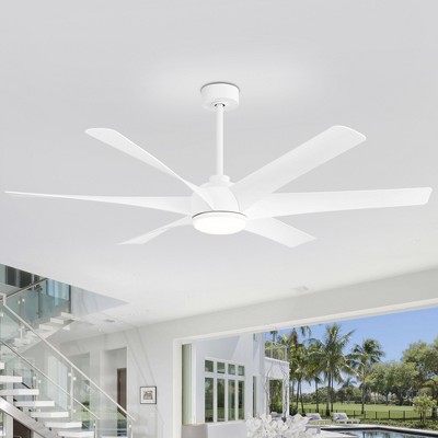 Airsurfer 65-in Windmill Color-Changing Integrated LED  with ABS Blades Ceiling Fan With Light - Remote Included ( 6 -Blade )