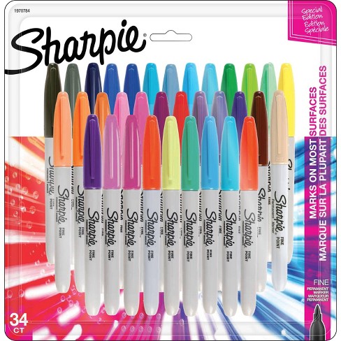 Sharpie Colour Permanent Markers 4 Fine Point Assorted Colours 
