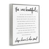 Stupell Industries She Was Beautiful Quote Framed Giclee Art, Gray, 11" x 14" - 2 of 4