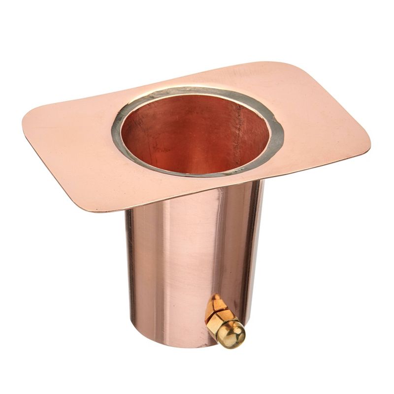 Rain Chain Gutter Pure Copper Clip Funnel with Adaptor Installation Kit - Good Directions, 4 of 7