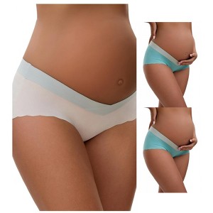 INSPIRE CHIC Women's Low Waist Ice Silk Briefs Pregnancy Under the Bump Underwear 3 Packs - 1 of 4