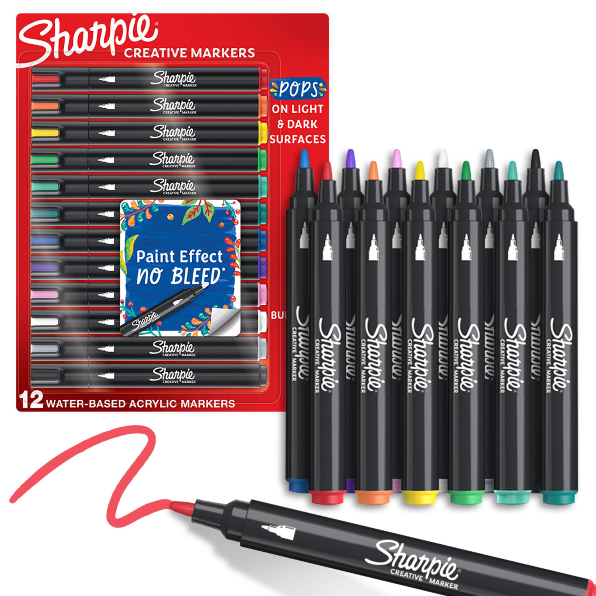 Sharpie 12pk Creative Markers Bullet Tip Colorful Gifting: Permanent Medium Point Art & Stationery for Ages 8+