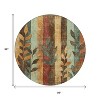Wheat And Gold Floral Washable Indoor Outdoor Area Rug - 3 of 4