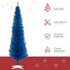 7FT Decorated Christmas Tree, Pencil Christmas Tree with 499 Realistic Branch Tips and Plastic Stand - 4 of 4