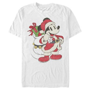 Men's Mickey & Friends Santa Mouse T-Shirt - 1 of 4