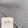 Waffle Towels for Bathroom, 100 Cotton Quick Dry, Large Absorbent Bath Towels Set of 2, Classic Pewter - 2 of 4