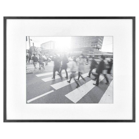 Matted to Thin Black Linear with White Mat Photo Wall Frame, Sold by at Home