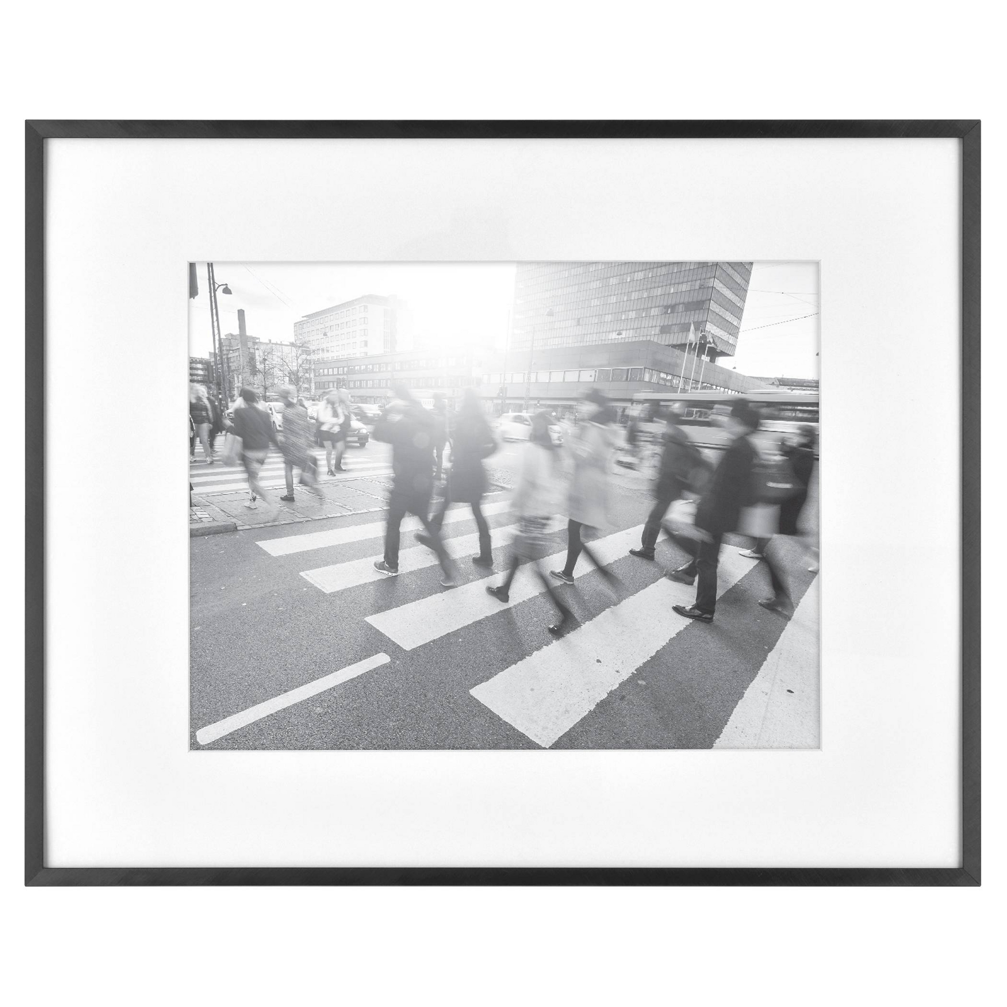 16.3"x20.4" Matted to 11"x14" Thin Gallery Matted Wall Frame Black - Threshold™