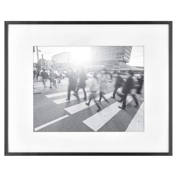 Thin Gallery Matted Photo Frame Black - Threshold™