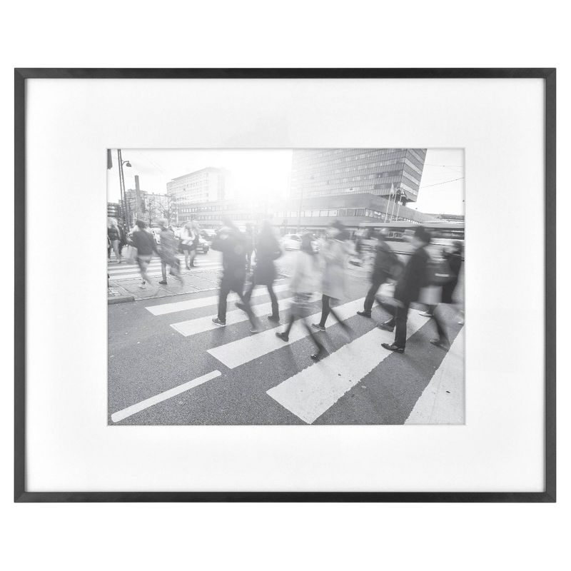 Thin Gallery Matted Photo Frame Black - Threshold™, 1 of 13