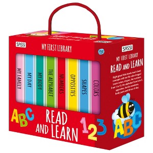 Sassi: My First Library - 8 Mini-Book Set, ABCs, Numbers, Shapes, Colors & More - 1 of 4