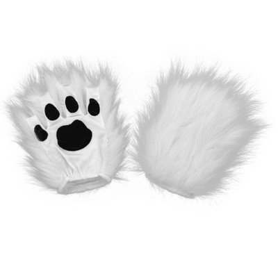 HalloweenCostumes.com One Size Fits Most  Fingerless White Paws, White