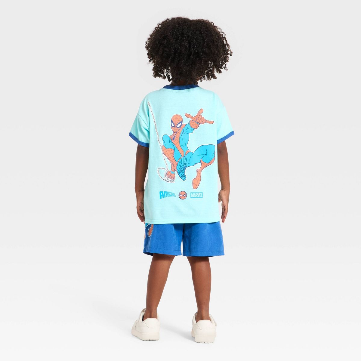 Toddler Boys' 2pc Marvel Spider-Man T-Shirt & Shorts Set - Blue - thumbnail 2