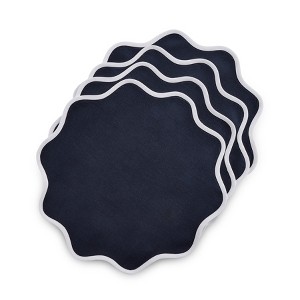 Solino Home Linen Scallop Placemats | Giselle Scallop Edge - 1 of 4