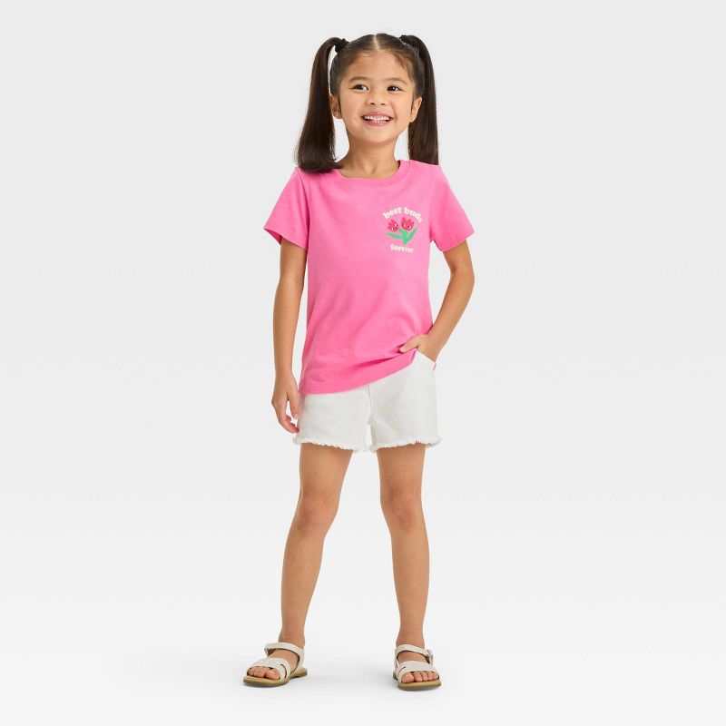 Toddler Girls' Jean Shorts - Cat & Jack™ White, 4 of 6