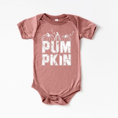 The Juniper Shop Pumpkin Distressed Baby Bodysuit