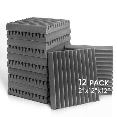 Fstop Labs 12"x12" Acoustic Foam Panels, Studio Soundproofing & Noise Reduction Tiles