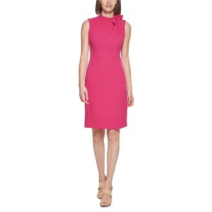 Calvin Klein Womens Bow Neck Sheath Mini Dress - 1 of 1