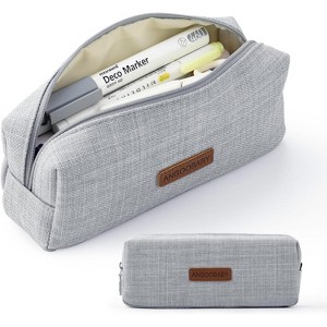 Paaaawaters Small Pencil Case Student Pencil Pouch Coin Pouch Cosmetic Bag Office Stationery Organizer For Teen School-Beige - 1 of 4