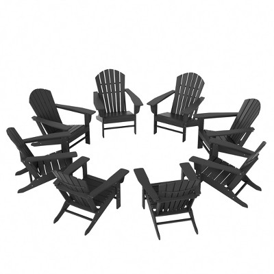 WestinTrends Dylan HDPE Outdoor Patio Adirondack Chair (Set of 8)