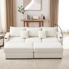 2/4/5/6 pcs Sectional Sofa Couch, Storage Sofa Chair with Movable Ottoman, USB Ports, Cup Holders, Phone Holder -ModernLuxe - 2 of 4