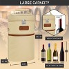 OPUX 2 Bottle Wine Carrier Tote, Insulated Leakproof Cooler Bag, Portable Case Travel Picnic BYOB Beach Christmas Gift - 3 of 4