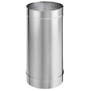 DuraVent DuraBlack 48 Inches Long x 8 Inch Diameter Stainless Steel Single Wall Wood Burning Stove Pipe Connector to Vent Smoke and Exhaust, Silver - 1 of 4
