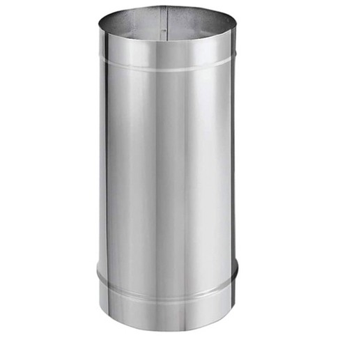 Duravent Durablack 48 Inches Long X 8 Inch Diameter Stainless Steel Single  Wall Wood Burning Stove Pipe Connector To Vent Smoke And Exhaust, Silver :  Target