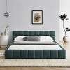 CAVINAS Queen Size Chenille Fabric Bed Frame with Thick Fabric, Upholstered Grounded Platform Bed with Headboard and Solid Frame - 2 of 4