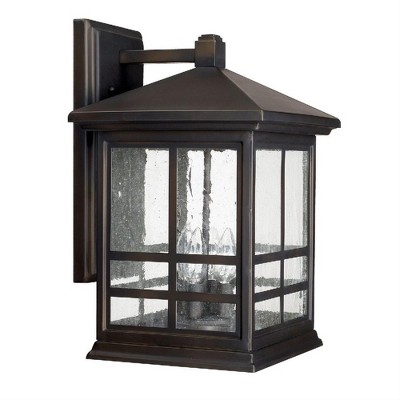 Preston Transitional Old Bronze 4-Light Outdoor Wall Lantern