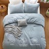 5-Piece Comforter Set with Cotton Waffle Throw Blanket - 2 of 4