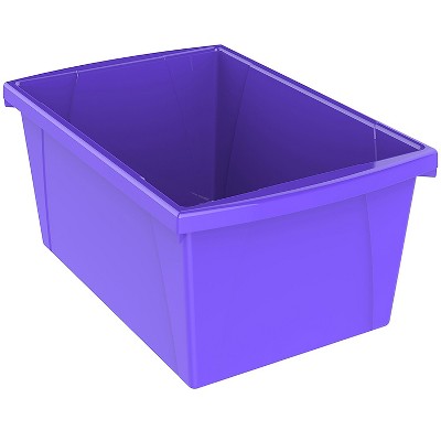 Storex Medium Classroom Storage Bin 16.75" x 11.87" x 8.28" Purple (STX61486U06C)