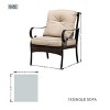 Moda Furnishings W25 In. Outdoor Metal Wicker Chair With Beige Cushions - 4 of 4