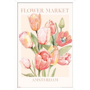 Trends International Reinders: Flowers - Tulip Market Amsterdam Framed Wall Poster Prints - 1 of 4