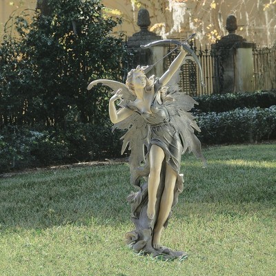Two-Tone Resin Archer Fairy Garden Statue, 48.5" Tall