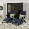 WestinTrends Tuscany HIPS Outdoor Patio Folding Adirondack Chairs with Ottomans (4-Piece Conversation Set) - 2 of 4